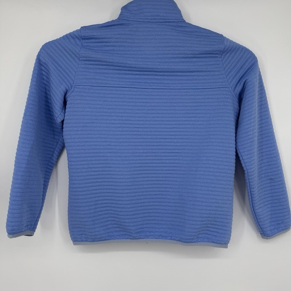 LL Bean Airlight Full Zip Sweatshirt Women Medium Blue Ribbed Shacket Jacket - Picture 3 of 6